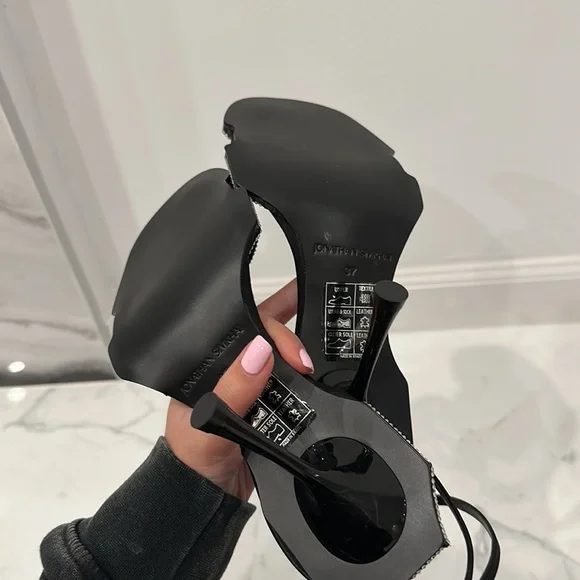 Jonathan Simkhai Crystal Satin Heels - Picture 9 of 9